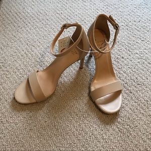 Nude Ankle Strap High Heel Sandals